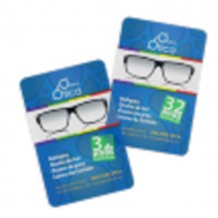 Cartão de Visita 500 unidades  PVC 0,3 Transparente + Branco 8,5x5,4