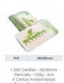 1.000 Cartões - 48x88mm Reciclato - 240g - 4x4 4 Cantos Arredondados